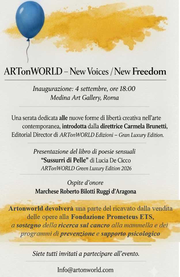 ARTonWorld - new Voices/New Frredom - 4 settembre 2026