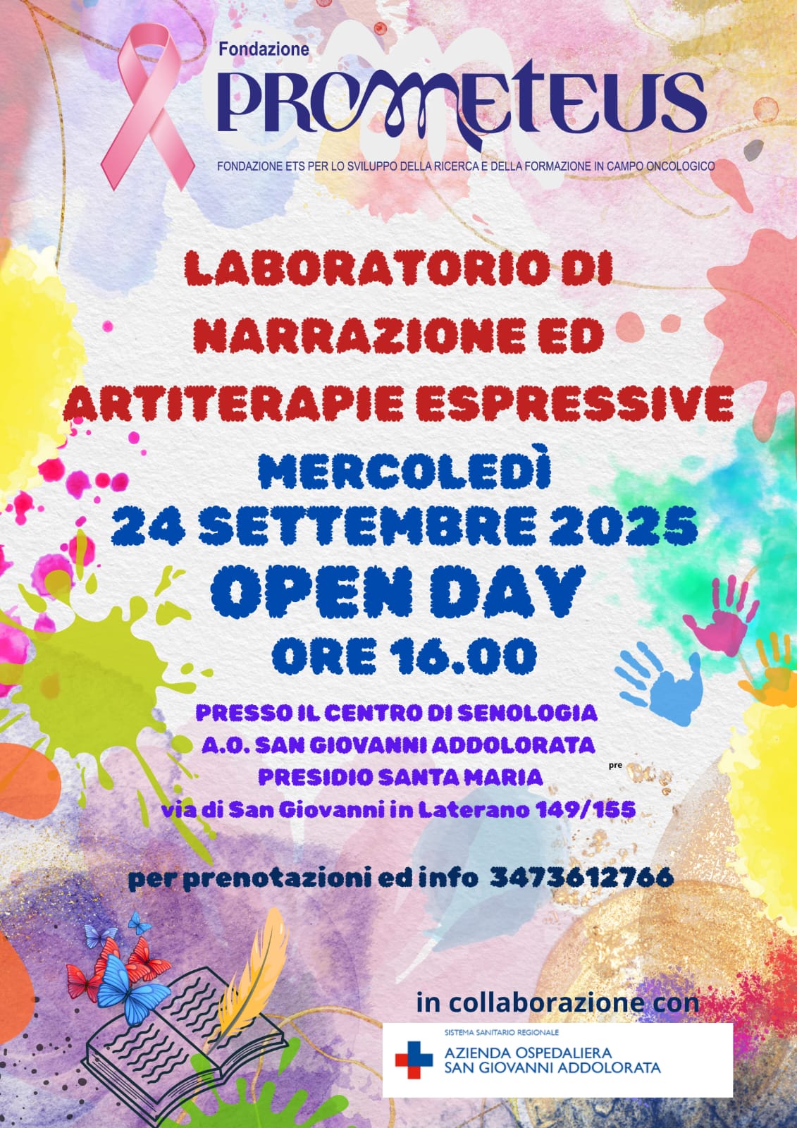Open Day Laboratorio di narrazione ed artiterapie | Fondazione Prometeus