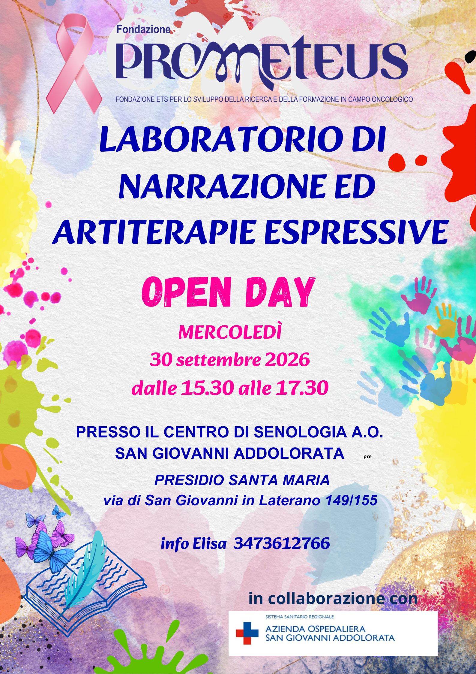 Open Day Laboratorio di narrazione ed artiterapie | Fondazione Prometeus