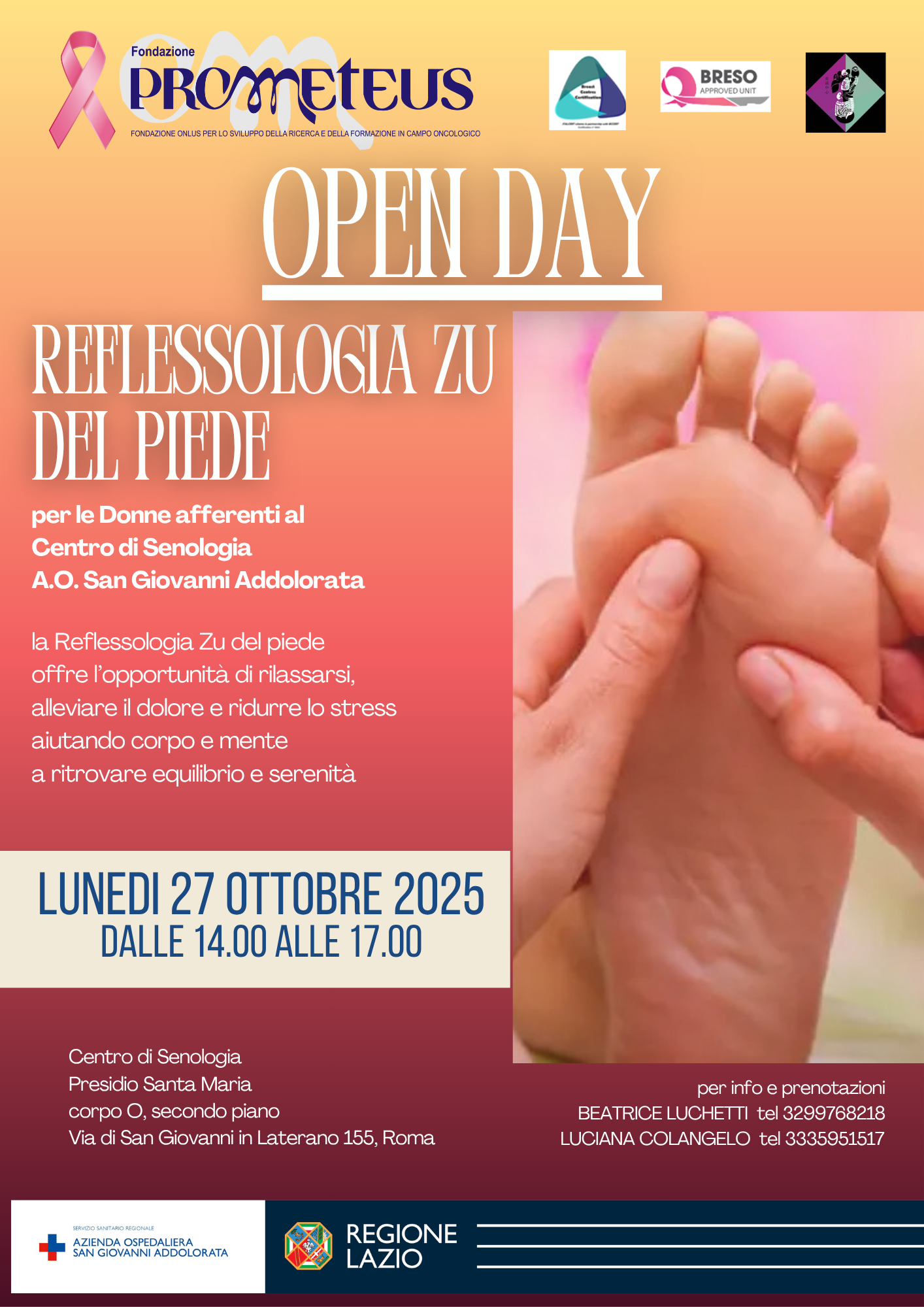 Open Day 2025 di Reflessologia Zu del piede